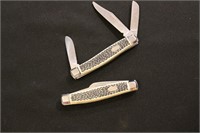 2 Pc Vintage Sabre Pocket Knives