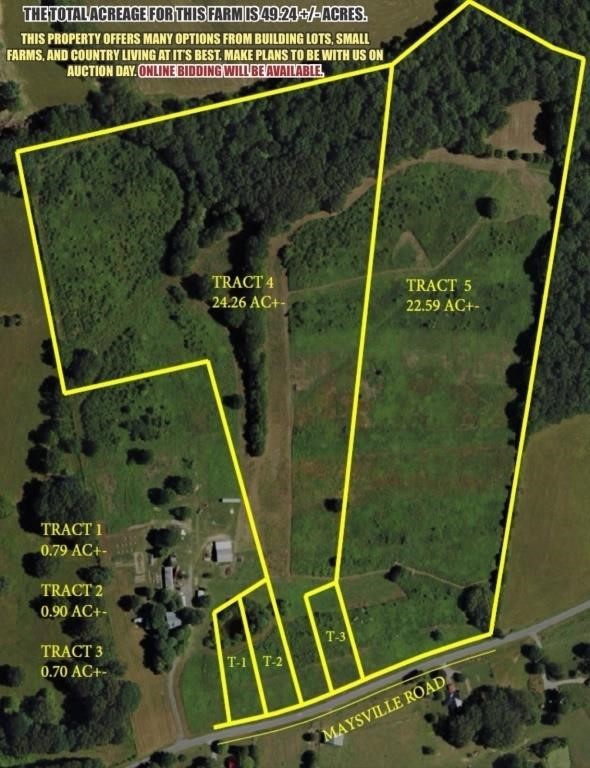 The whole farm combined together : 49.24 +/- Acres
