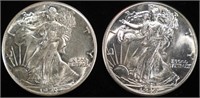 1941 & 1945 WALKING LIBERTY HALF DOLLARS GEM BU