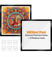 30x30cm Magnetic Diamond Art Frame 2-Pack