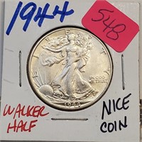 1944 90% Silver Walker Half $1 Dollar