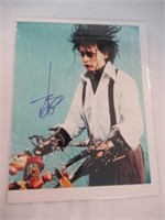 Johnny Depp Autographed Still from "Edward