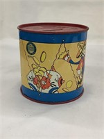 Vintage Ohio Art Tin “Drum” Bank, 3”T, 3”