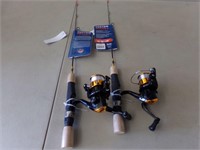 2 noodle fishing rods and reals new