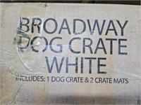 Broadway Dog Crate. White
