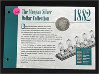 1882 Silver morgan dollar with info folder