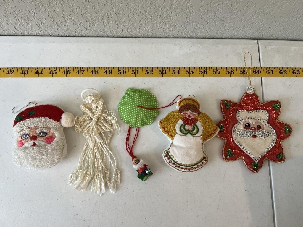 Set of 5 Vintage Ornaments