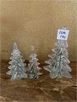 Iridescent Glass Christmas Trees