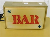 VINTAGE BAR SIGN - UNTESTED