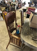 Retro kitchen table w/ office chair, wood chair, &