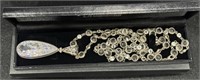 Antique 925 Silver Necklace with Stones