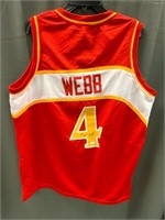 Autographed Spud Webb Atlanta Hawks Jersey