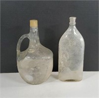 Vintage Glass Bottles- 1x Half Gallon