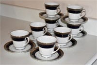 Noritake China Legendary Pattern Cups & Saucers