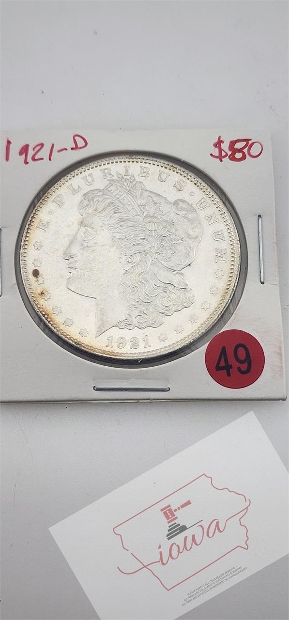 1921 D Morgan Dollar