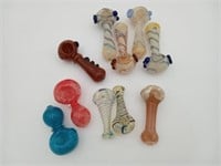 Assorted Medium Glass Handpipes Pipes Spoons