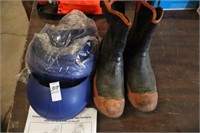 GOODALL RUBBER BOOTS AND FACE SHIELDS