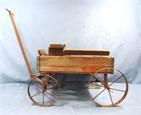VINTAGE HANDCRAFTED SODA CRATE WAGON