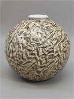 Post Modernist Wrapped Textured Globe Vase