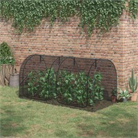 Outsunny 8 x 4ft Crop Cage with Two Zippered Door