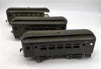 (3) Lionel Prewar Pullman Observation, Baggage Car