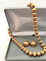 Vintage Continental Signed Gold Tone Beads