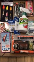 Box lot of new tackle