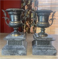 19th C. French Neoclassical Medici Mantel Urns -2