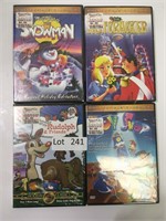 Lot of 4 New Sealed Christmas Cartoon DVDs