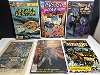 Lot of 7 vintage comics Monsters Mystery Karloff