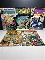 Lot of 5 Marvel Comics Fantastic Four X-Men