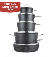 HERITAGE THE ROCK FORGED NON-STICK COOKWARE SET,