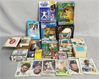 Sports Memorabilia Lot: Baseball Cards & Figures