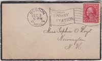 US stamps 1914 Mourning Cover from Boston