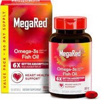 800mg MegaRed Omega 3 Fish Oil Supplement A82