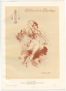 Jules Cheret lithograph "La danse"