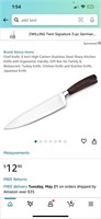 Chef Knife, 8 Inch High Carbon Stainless Stee