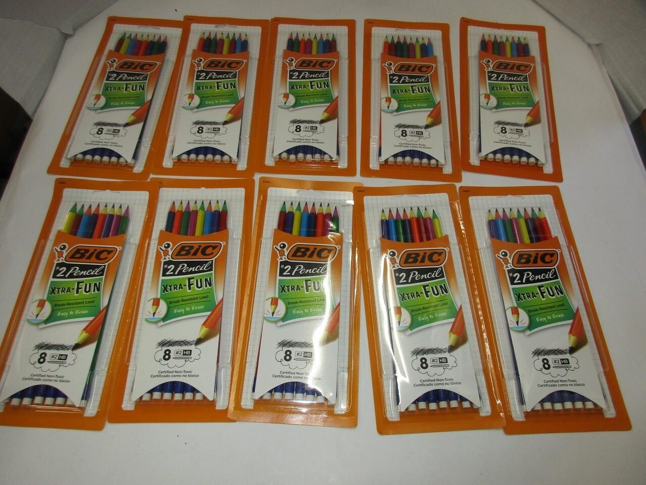 10 New Packs Bic Pencils