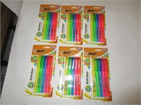 6 New Packs Bic Highlighters