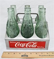 VINTAGE COCA-COLA ALUMINUM 6 PACK BOTTLE CARRIER &