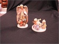 Two Hummel figurines: Herald Angels #37 and
