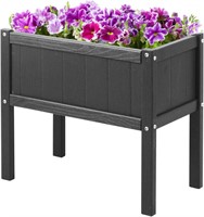 Raised Garden Bed with Legs  HDPE Planter Box Navy