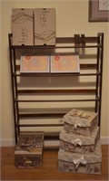 Shoe Rack Shelf w/ Soap Set, Storage Boxes & Shoes