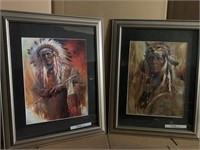 Western Art Set of Native American Lithographs