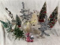 Vintage Christmas trees  8”-10”