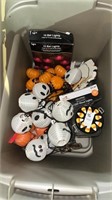 Tote of Halloween decorations/lights