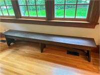 Antique Boarding School Wood Bench #1