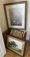 ASSORTED PRINTS (HOME INTERIORS, PIRATE MAP, TREE