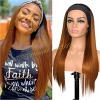 G&T Wig Ombre Brown Straight Headband Wigs 24