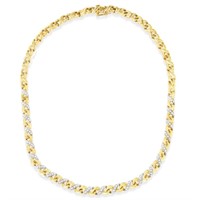 10k Gold 1.00ct Diamond Adorned Curb Chain